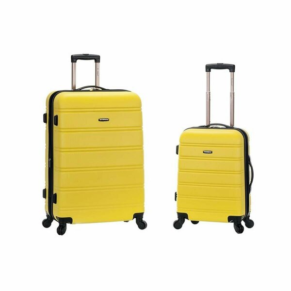 Fox Luggage Foxluggage Expandable Abs Spinner Set, 2 Pieces F225-YELLOW